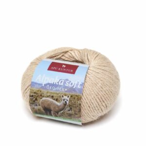 mjukt garn av 100% alpackaull-beige