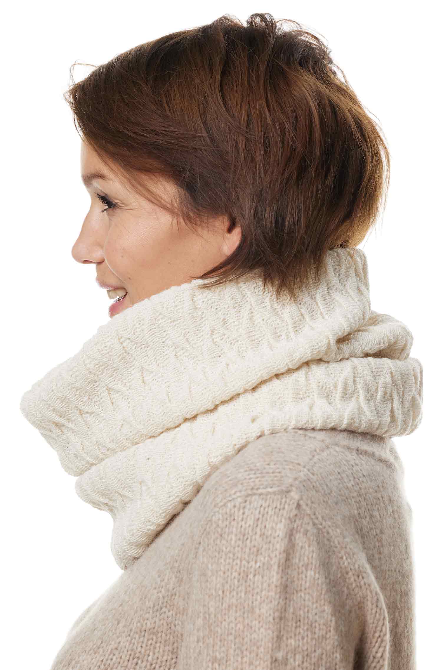 Rundhalsduk Biesen - Ullvit - Bild 2